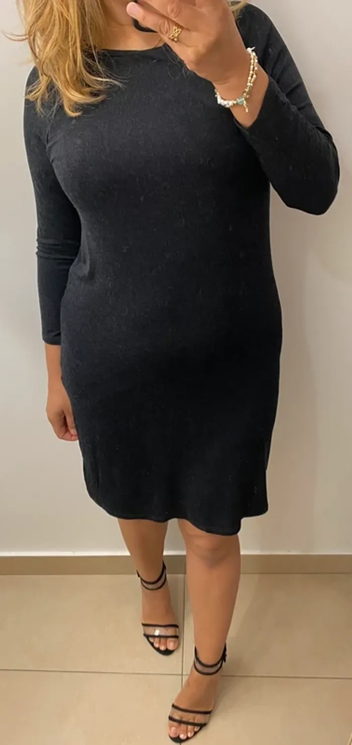 Superbe Robe Noire Ikks Taille 38 - photo numéro 3