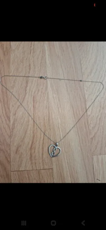 Collier pendentif coeur argent