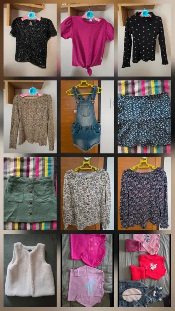 Lot de 24 vêtements filles taille 6 ans