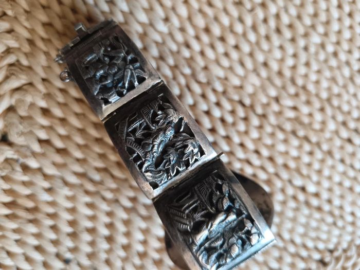 Vintage | Bracelet d'Indochine ancien argent 800 - photo numéro 3