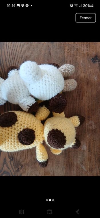 Lt de 2 petite peluche fais main 