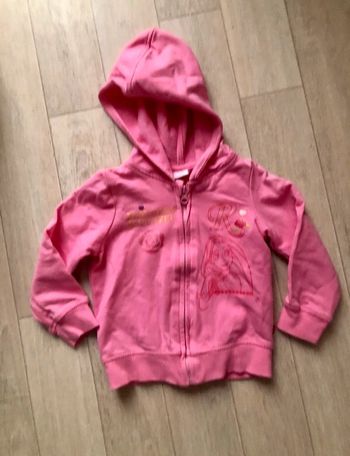 Gilet capuche fille rose Raiponce