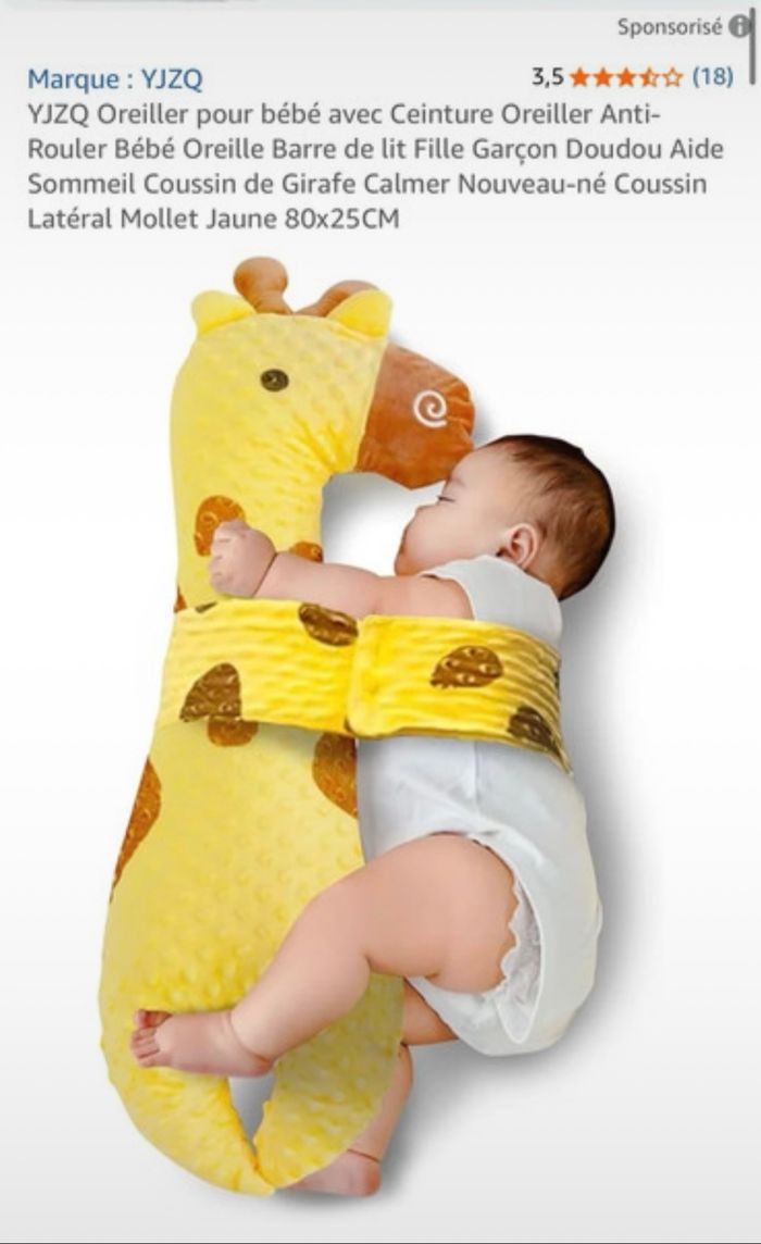 Coussin girafe anti colique - photo numéro 2