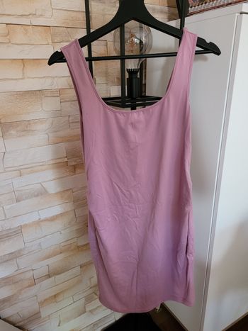 Robe grossesse sans manche rose