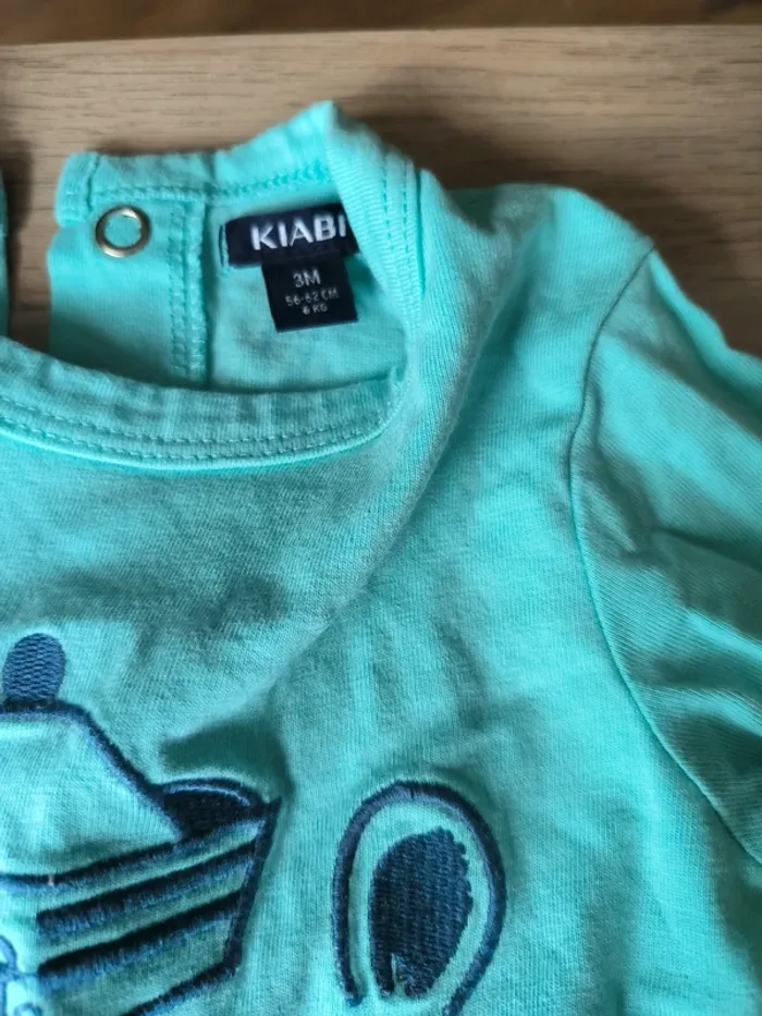 Lot pyjamas en coton, 3 mois - photo numéro 3