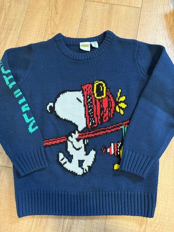 Pull enfants peanuts bleu 9 ans
