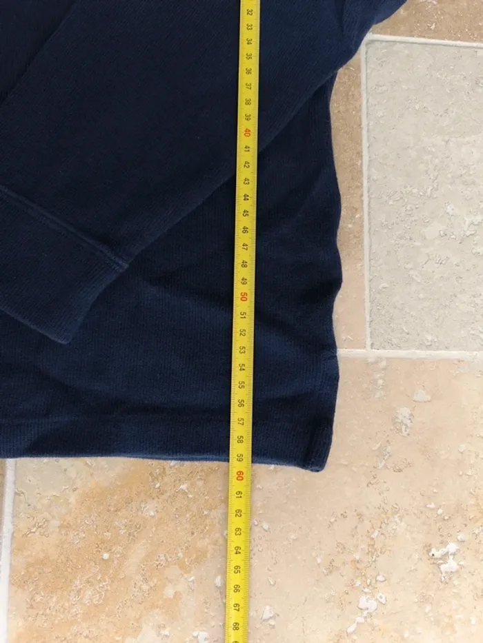 Pull quart zip camionneur marine Logo rouge Ralph Lauren excellent état homme M - photo numéro 7