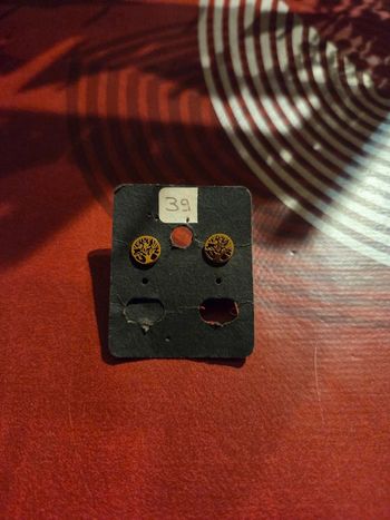 Boucles d'oreilles acier inoxydable arbre de vie