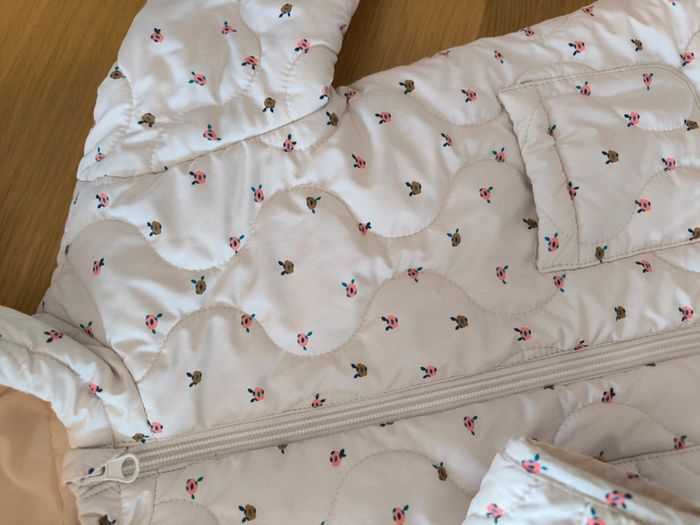 Doudoune légère beige fleuri - photo numéro 4