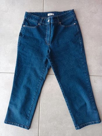 Pantacourt en jean Damart T36