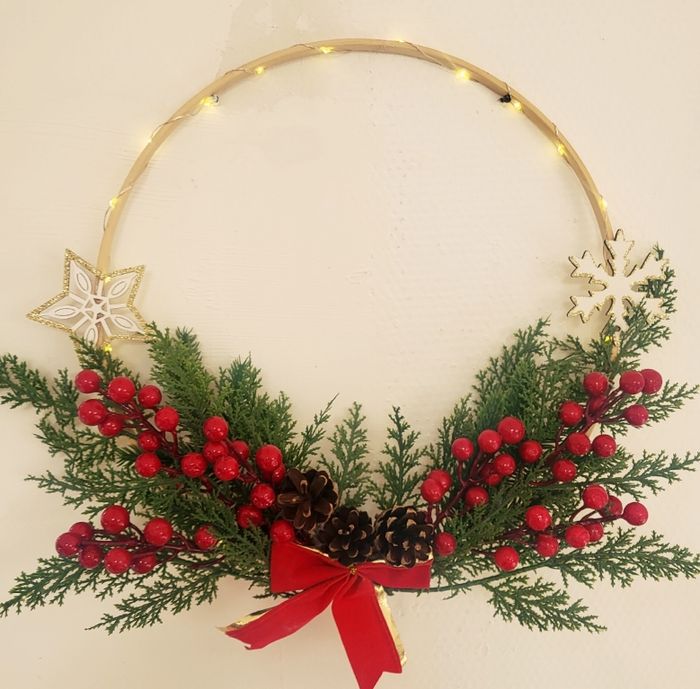 Couronne de Noël  lumineuse