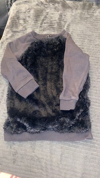 Sweat long bi matière