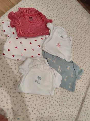 Lot de 5 bodies manches courtes