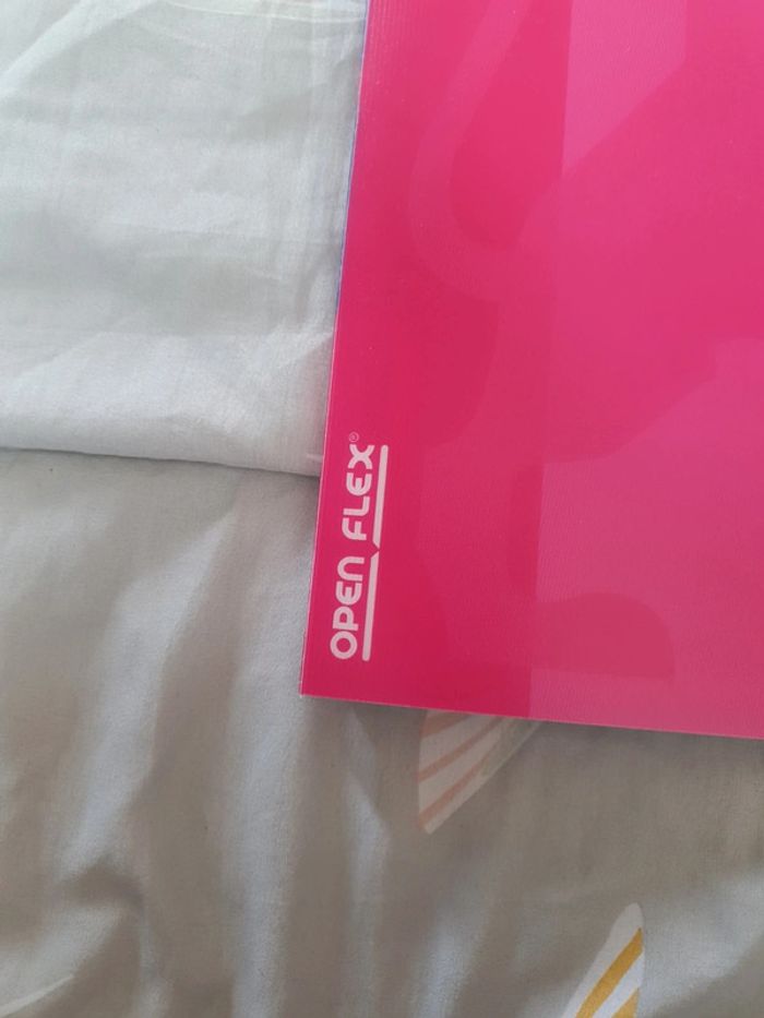 Lot de 2 cahiers oxford rose et blanc, couverture résistante s'ouvre à plat - photo numéro 3