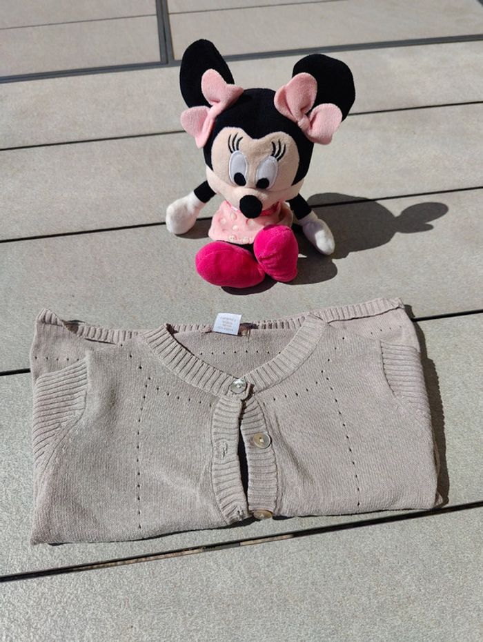 Gilet fille beige 18 mois