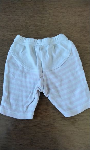 Pantalon  ,rayé rose et blanc  ,Sucre D'orge,  1Mois