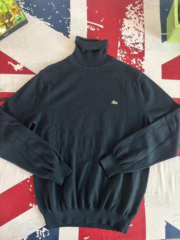 Col roulé léger Lacoste taille xs bleu marine vintage