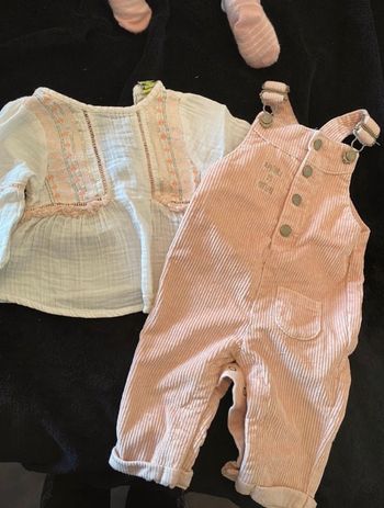 Ensemble salopette blouse