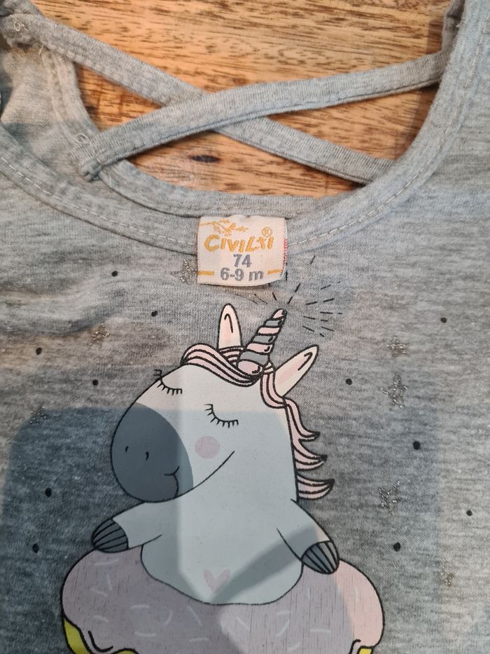 Ensemble body short 9 12 mois 74 cm été - photo numéro 6