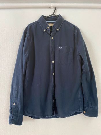 Chemise bleue marine Hollister XS Homme
