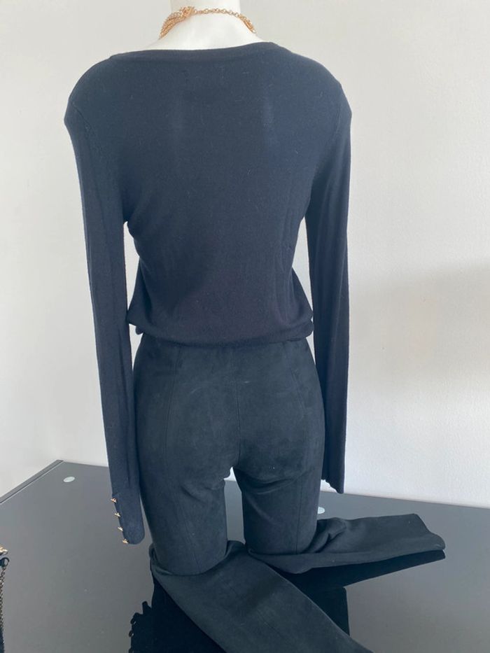 Pantalon zara suédine noir - photo numéro 2