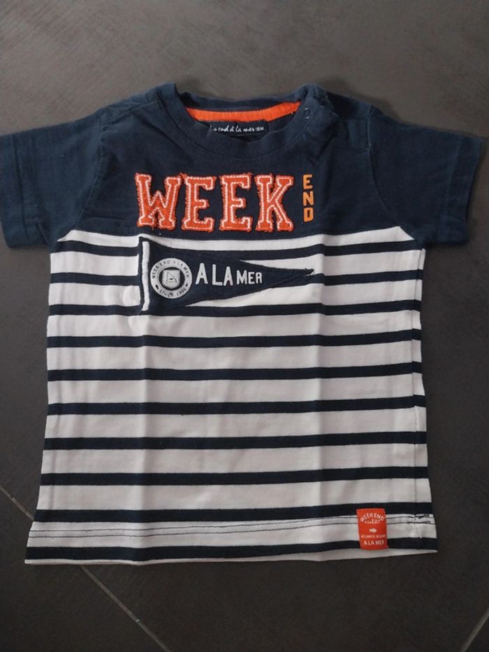 T-shirt bébé 18 mois Week-end à la mer