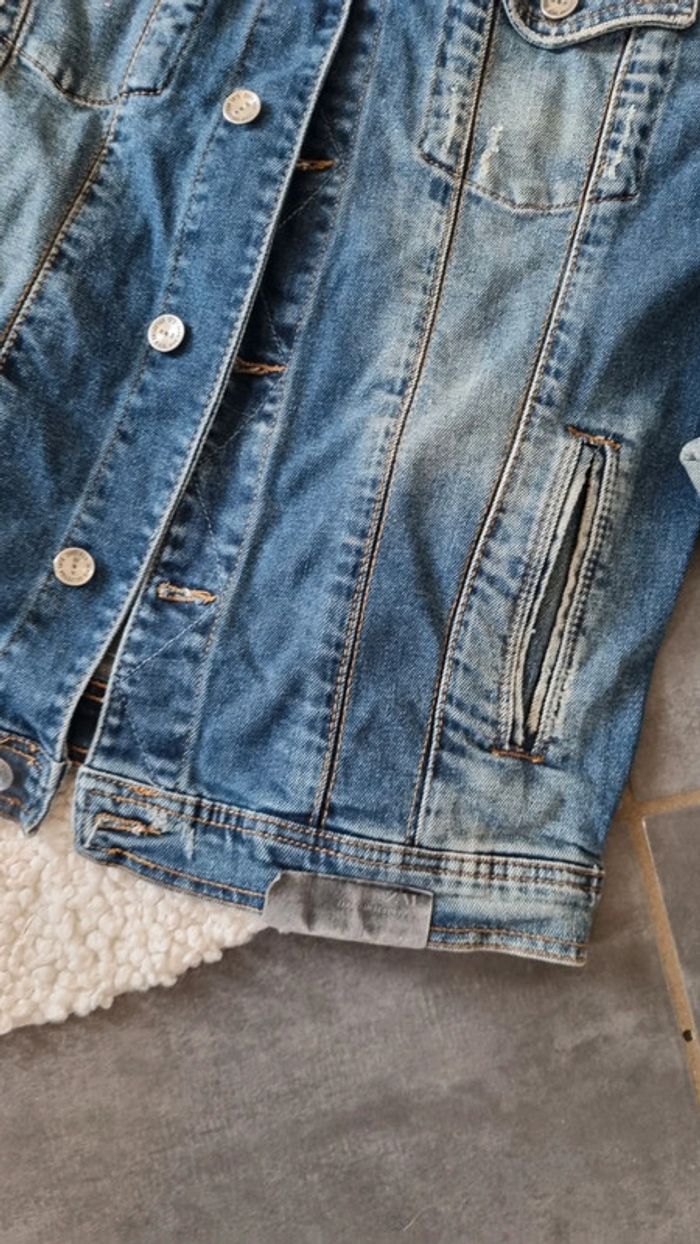 Veste en jean L large ZARA homme 44 - photo numéro 7
