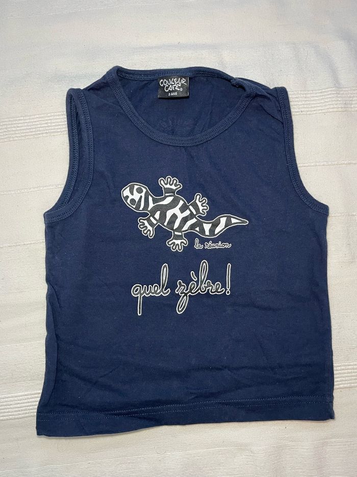 Débardeur bleu île de la réunion