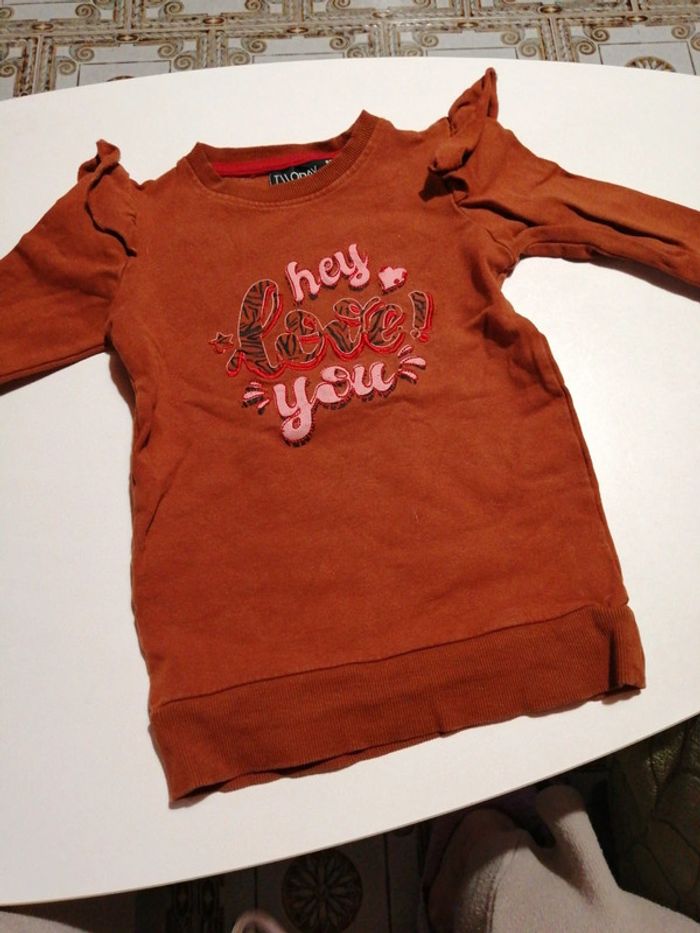 Ensemble Sweat marron Zébré et legging - photo numéro 2
