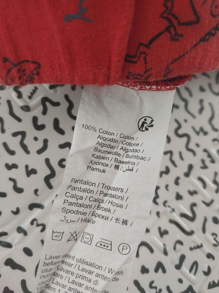 Pantalon bébé KIABI 3M dinos rouge – 100% coton - photo numéro 4