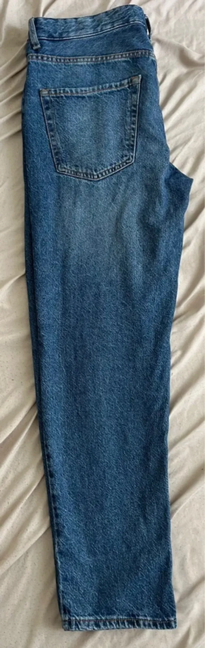 Jean droit bleu taille 38 homme bershka - photo numéro 5