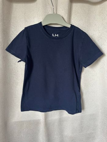 T-shirt basique coton bleu marine 6 ans la halle