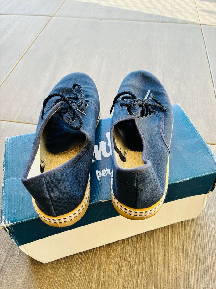Chaussures en tissu bleu - photo numéro 4