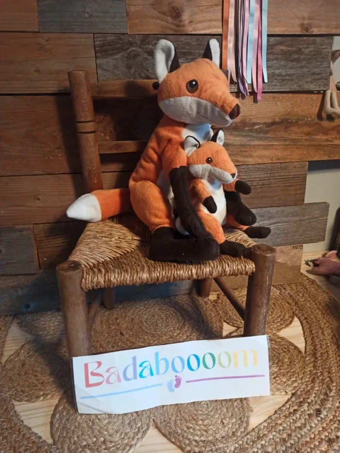 Peluche maman et bébé renard Ikea tbe