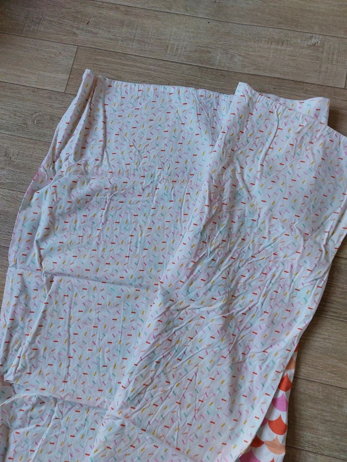 Parure de lit bébé fille (housse de couette + taie d'oreiller) - photo numéro 3