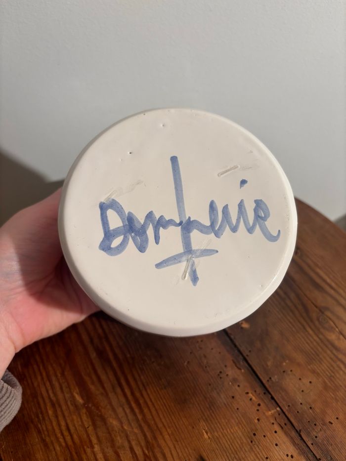 Grand beurrier à eau poterie La rochelle 1984 signé - photo numéro 3