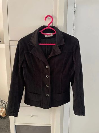 Veste nubuck noire cintrée très bon état
