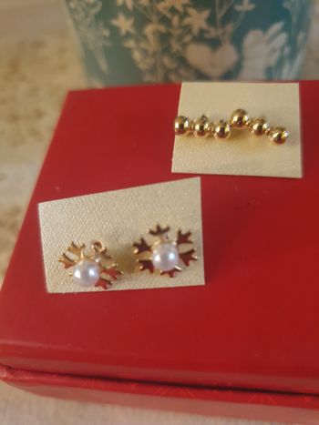 Lot 2 paires boucles d'oreilles fille