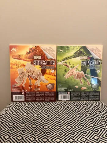 Buki - Lot de deux puzzles Dinosaures en bois 3D à assembler - 6 ans et +
