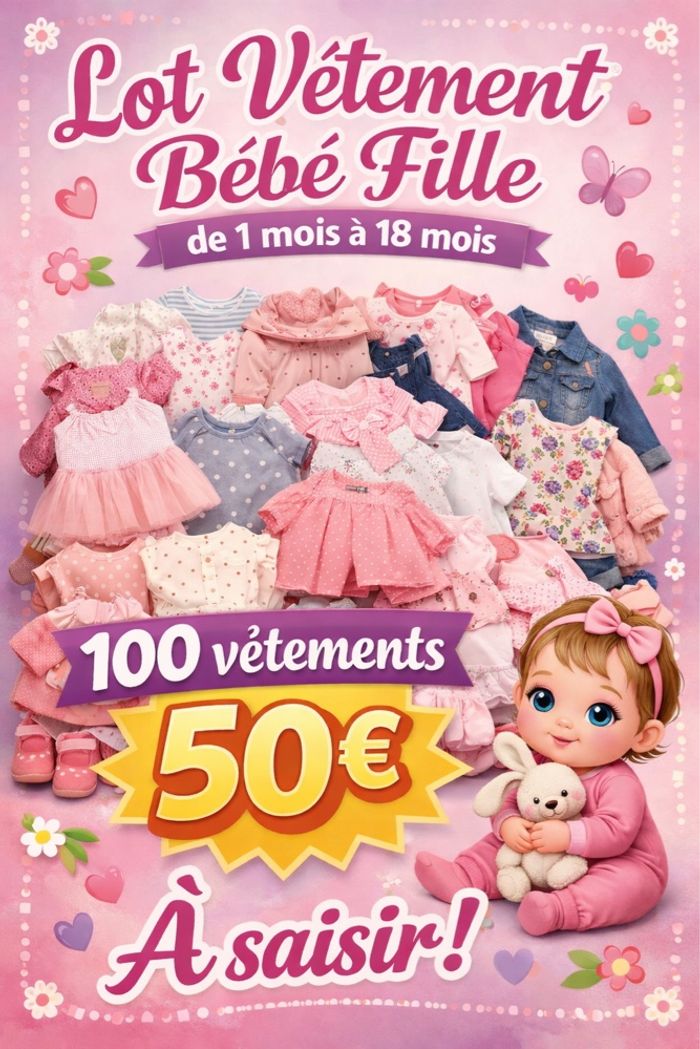 Lot vêtement bébé fille