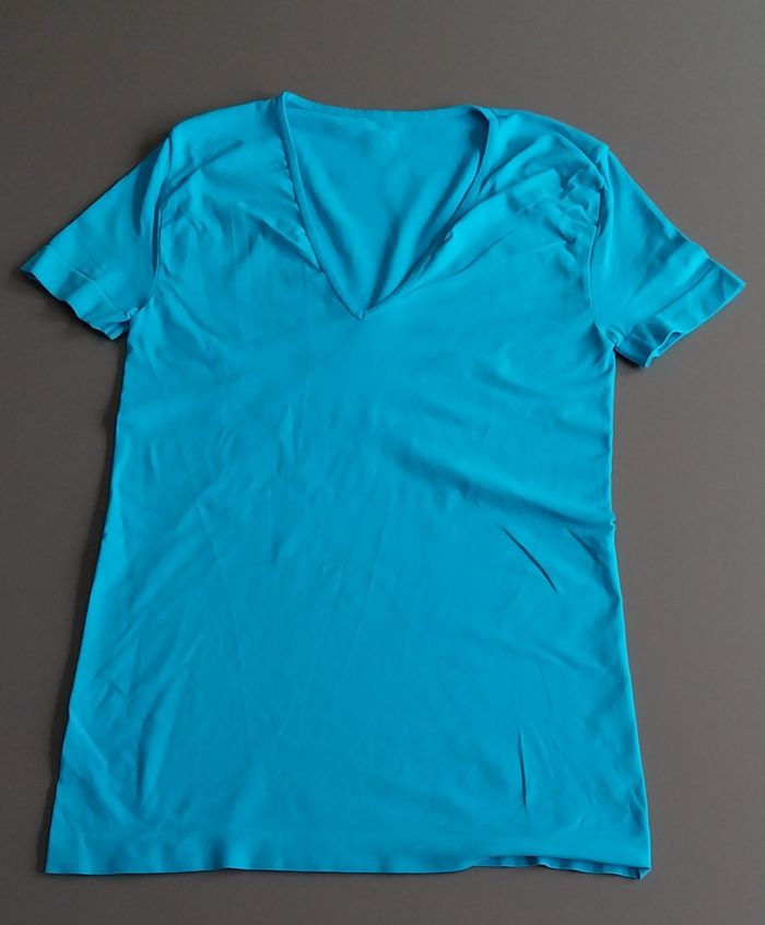 T-shirt femme bleu - photo numéro 2