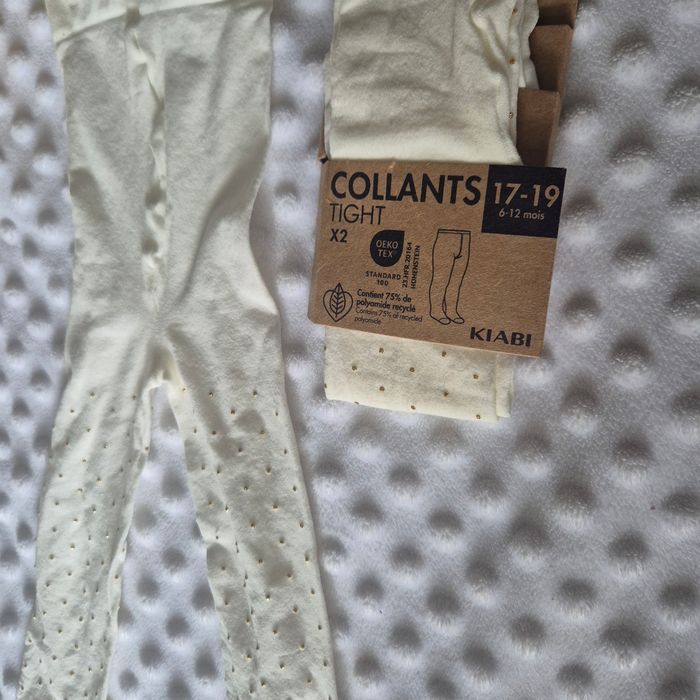 Collant voile bébé crème et doré 6-12 mois 17 19 - photo numéro 2