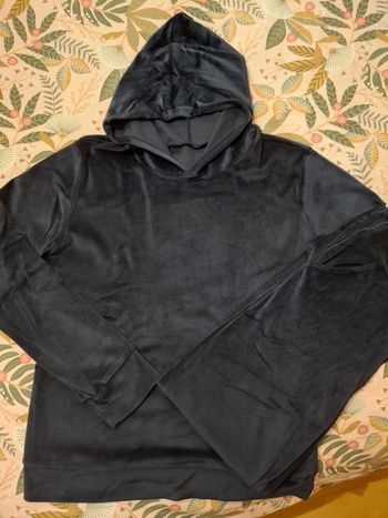 Ensemble jogging velours intérieur marine S/M