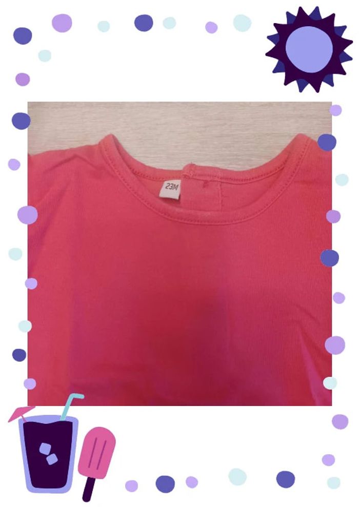 T-shirt rose 23 mois - photo numéro 2