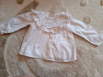 Blouse avec plastron en crochet Zara 12-18 mois - 86cm
