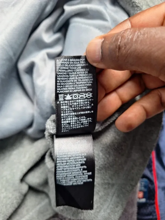 Veste polaire fine The North Face femme XL – Gris chiné – Capuche - brodé (616) - photo numéro 12