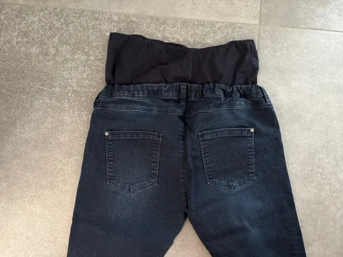 Lot de 2 jean maternité skinny avec bandeau femme enceinte - photo numéro 4