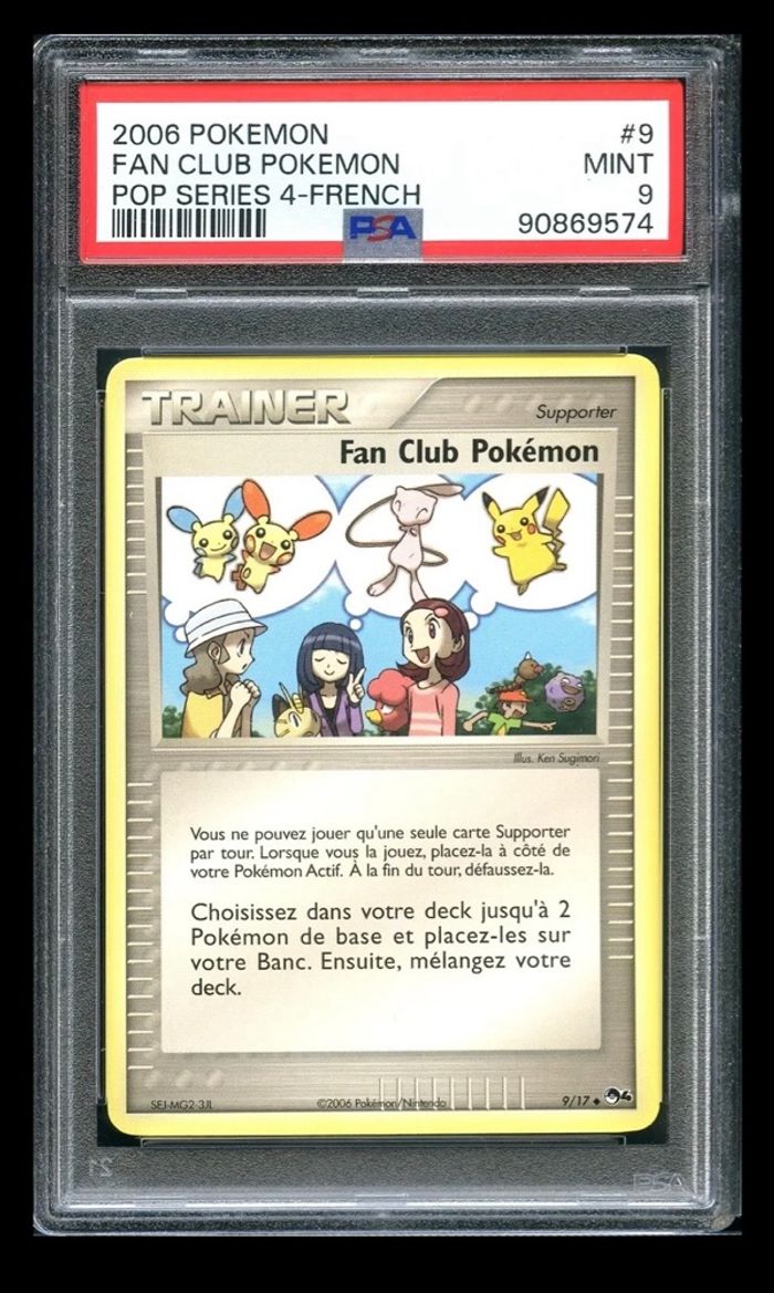 PSA 9 - 2006 Pokémon Pop Series 4 #9 Fan Club Pokémon French