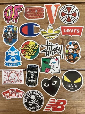 20 Stickers de marque