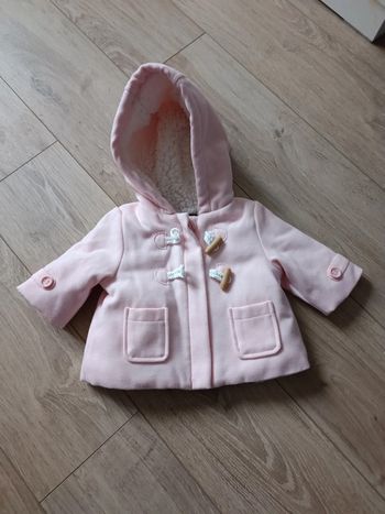 Manteau rose bébé fille